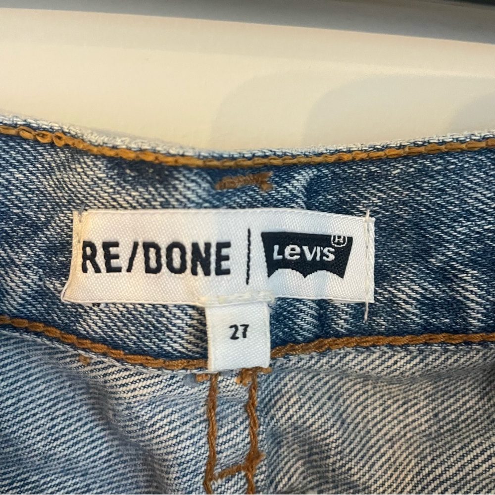 Levi's Re/Done Front Zip High Rise Denim Mini Skirt Casual - Picture 9 of 12